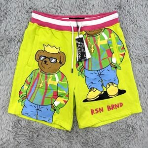 Reason Brand Shorts Men's L King Teddy NWT Designed In NYC Sweat‎ Drawstrings